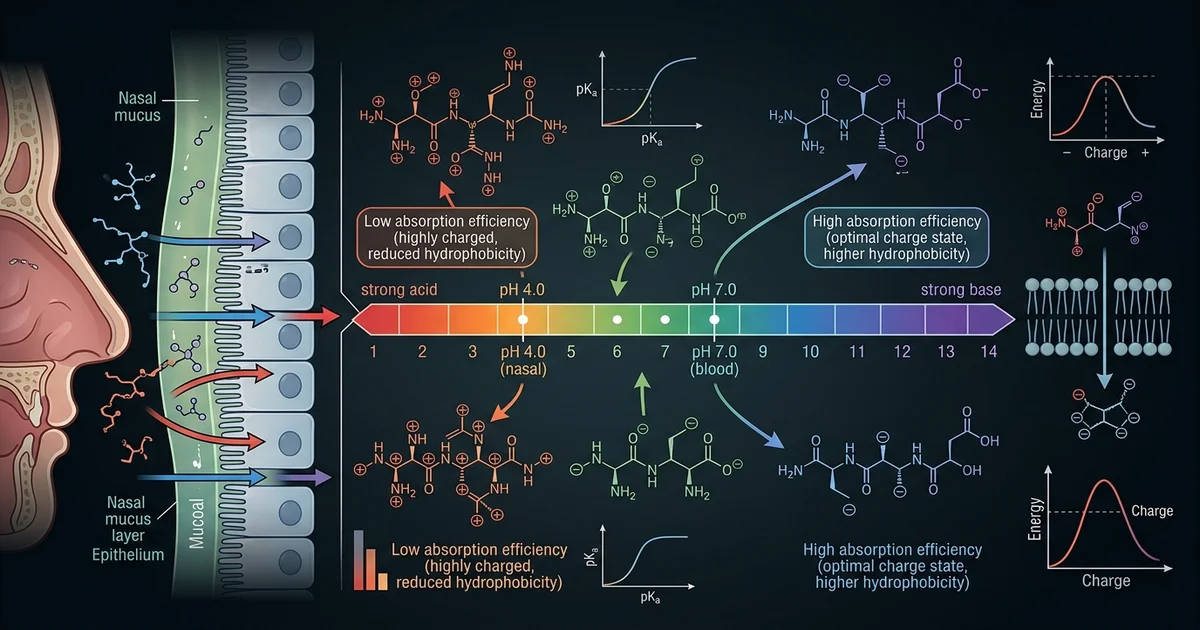 Nasal pH and Peptide Absorption: Formulation and Ionization Research